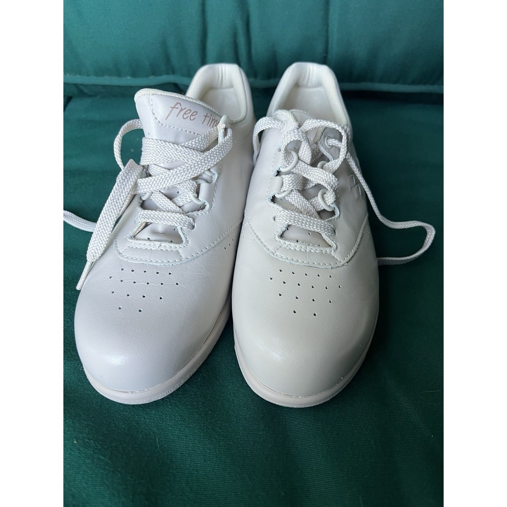 SAS Free Time Comfort Walking Shoe White Sz 6 Beige Tan - Picture 3 of 9